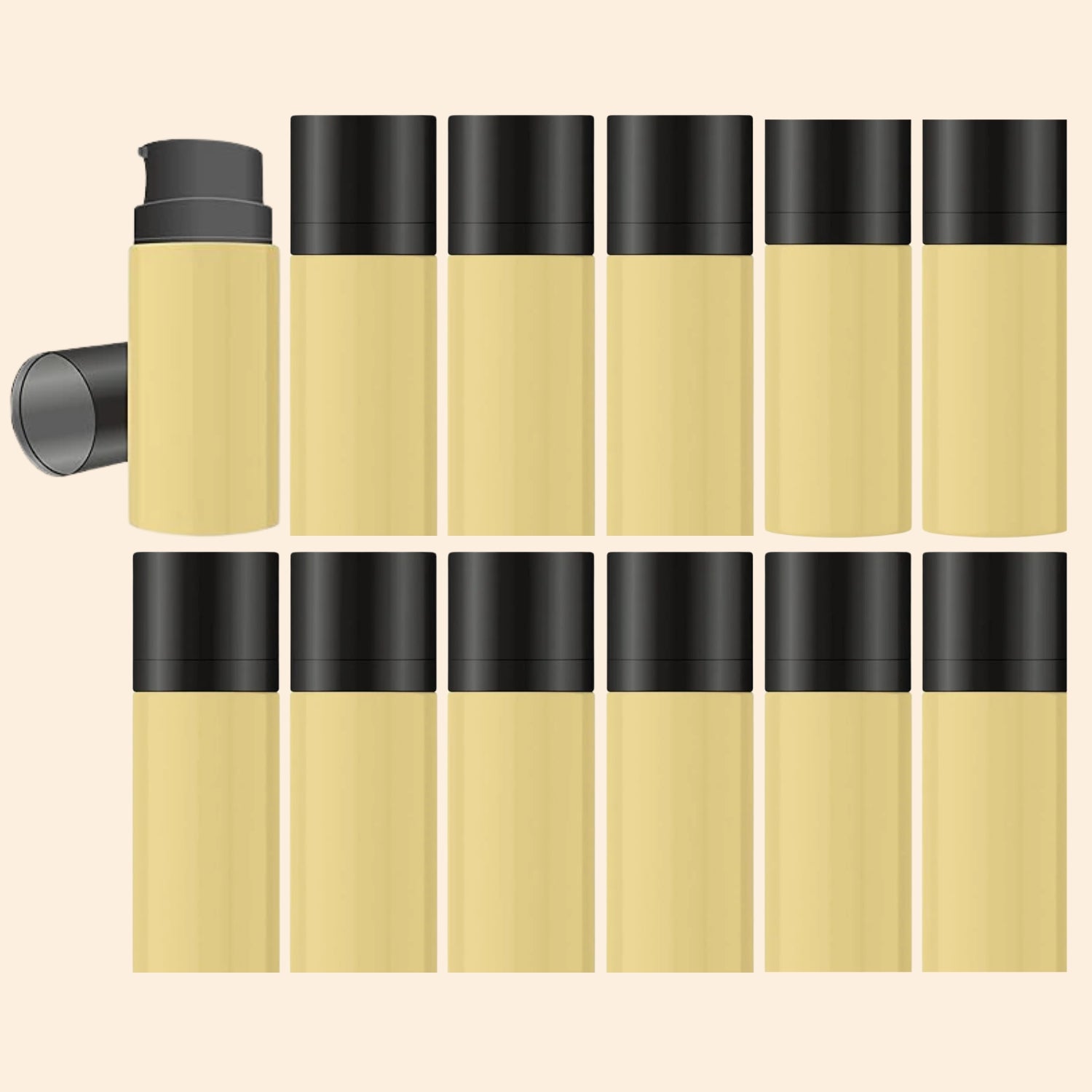 Orange Airless Travel Bottle - 15ml