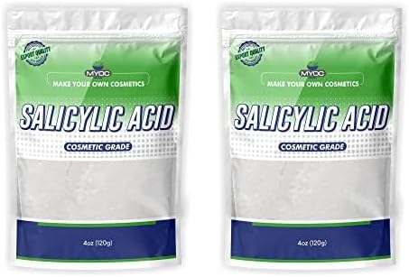 Myoc Salicylic Acid Powder - Pure, Adulterant-Free, Cosmetic Grade for DIY Skincare & Industrial Use - 120gm (Pack of 2)