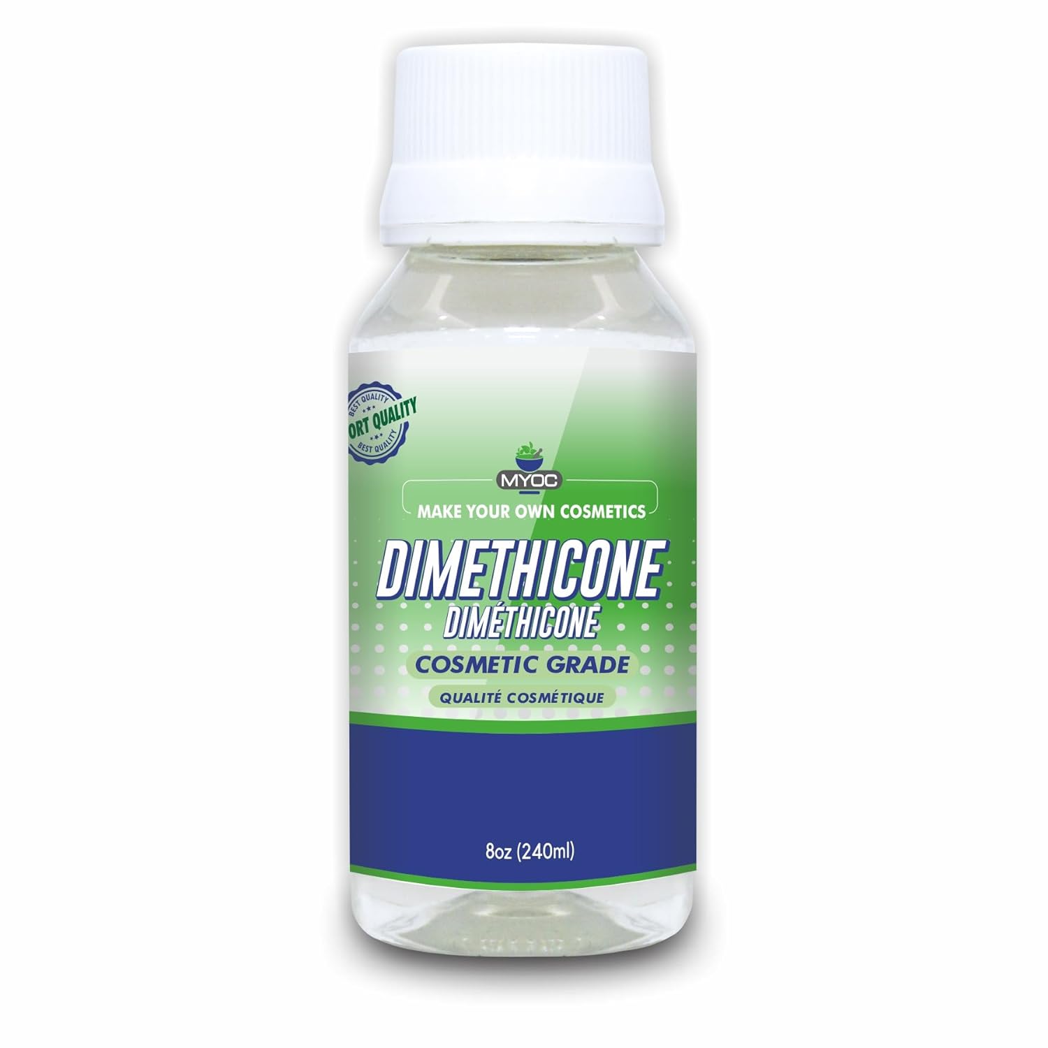 MYOC Pure Dimethicone (240ml) | Cosmetic Grade Moisturizer for Hair, Lips, Body, and Skin Conditioning | No Adulterants