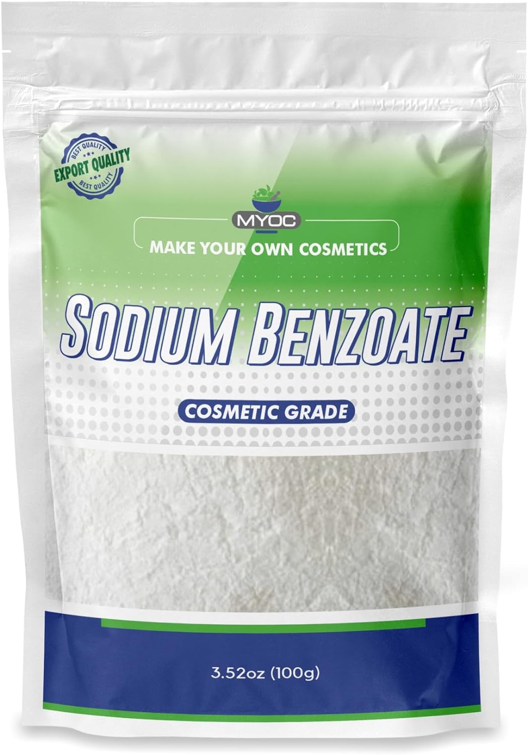 MYOC Sodium Benzoate Preservative - 3.52 oz (100g) | Bulk Preservative, Paraben-Free