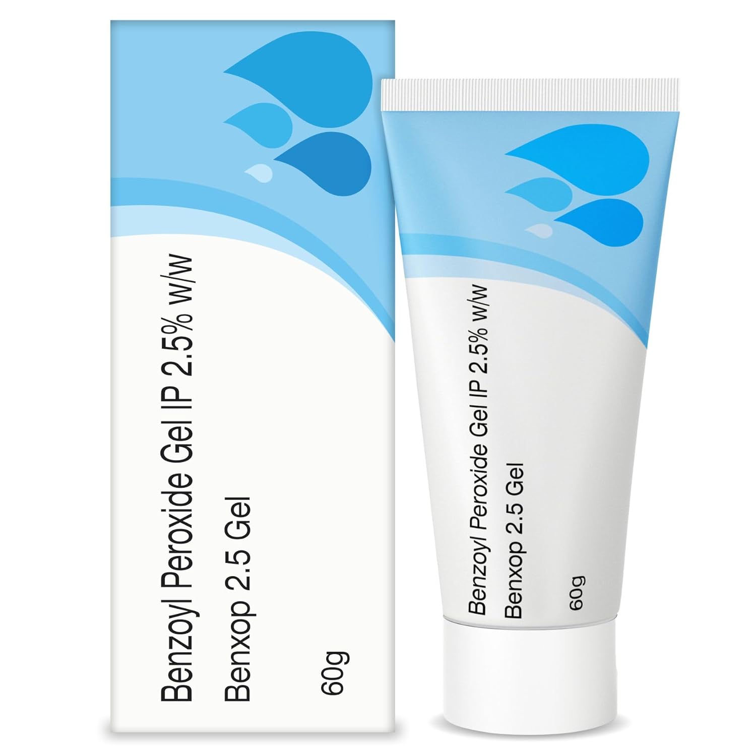 Salve Benxop Benzoyl Peroxide 2.5% Gel - 60 gm (2.11 Oz) | Effective Acne Treatment for Pimples and Blemishes