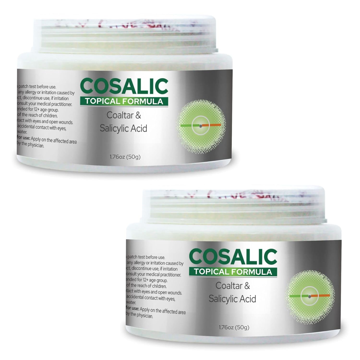 Salve (50 Gram Salicylic Acid Coal Tar Psoriasis Topical Formula) - Pack of 2 | Effective Relief for Psoriasis