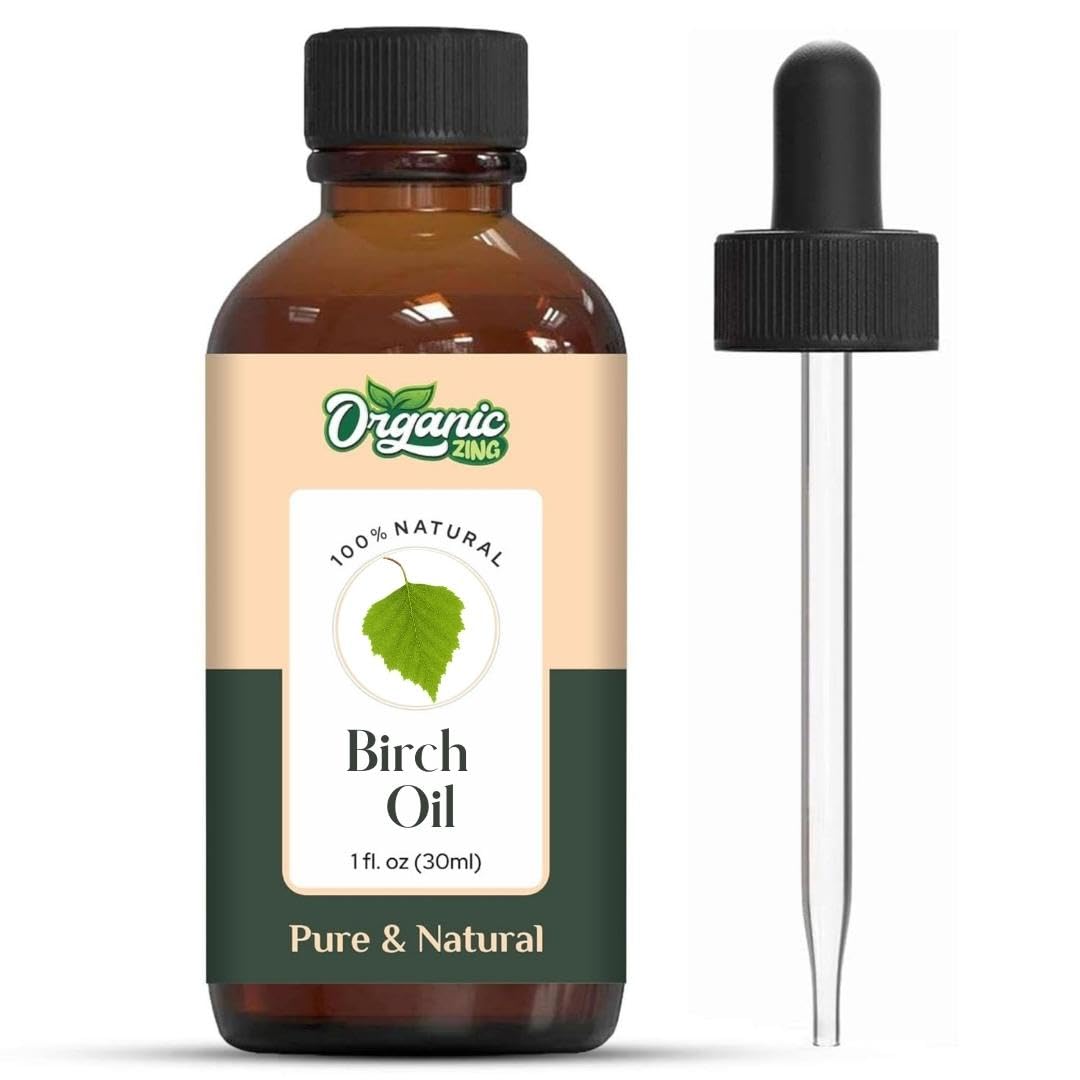 Organic Zing Birch (Betula) Oil - 100% Pure & Natural Essential Oil | Skincare, Hair Care, Aroma & Diffusers | 30ml (1.01 fl oz)