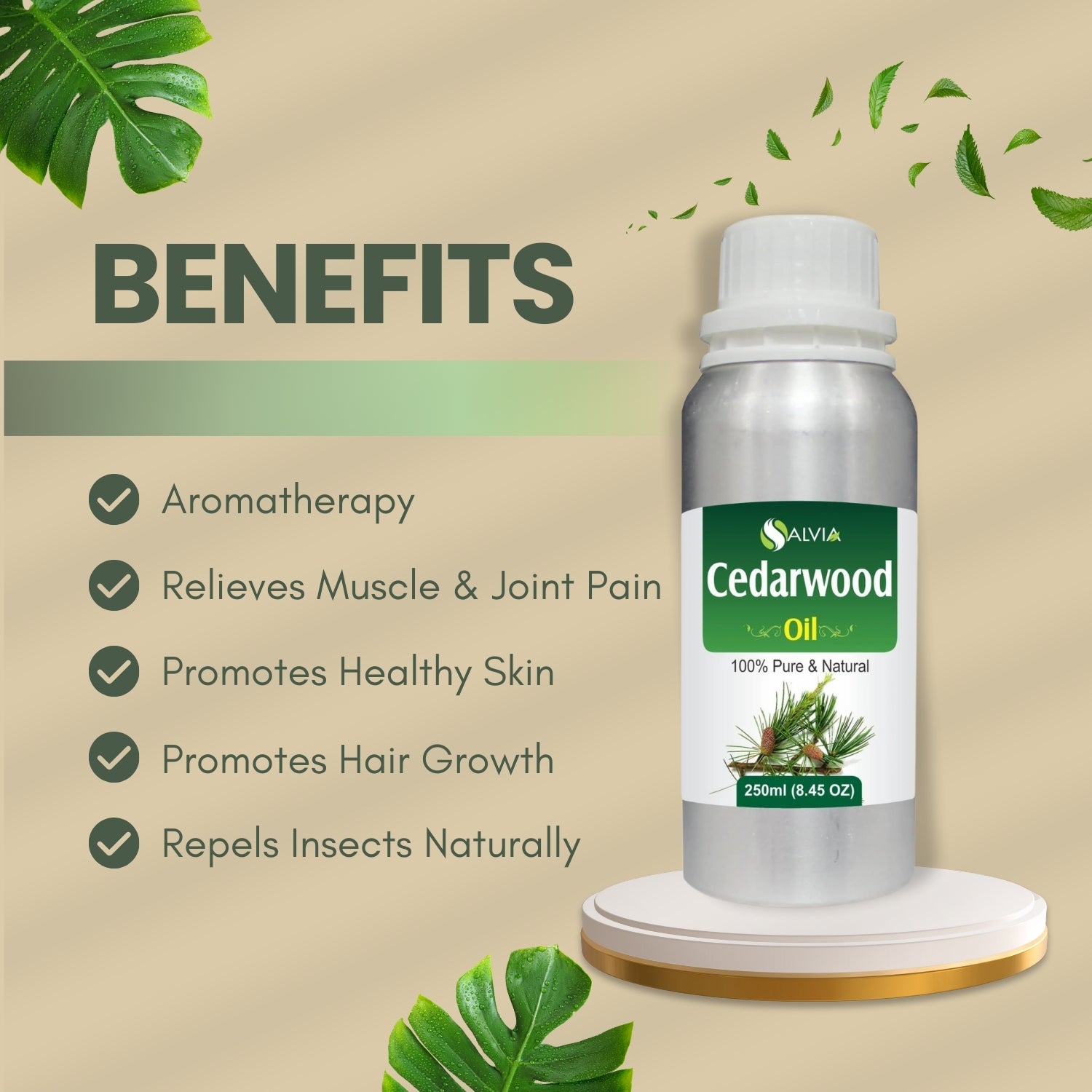 Cedarwood Oil 100% Natural Essential Oil