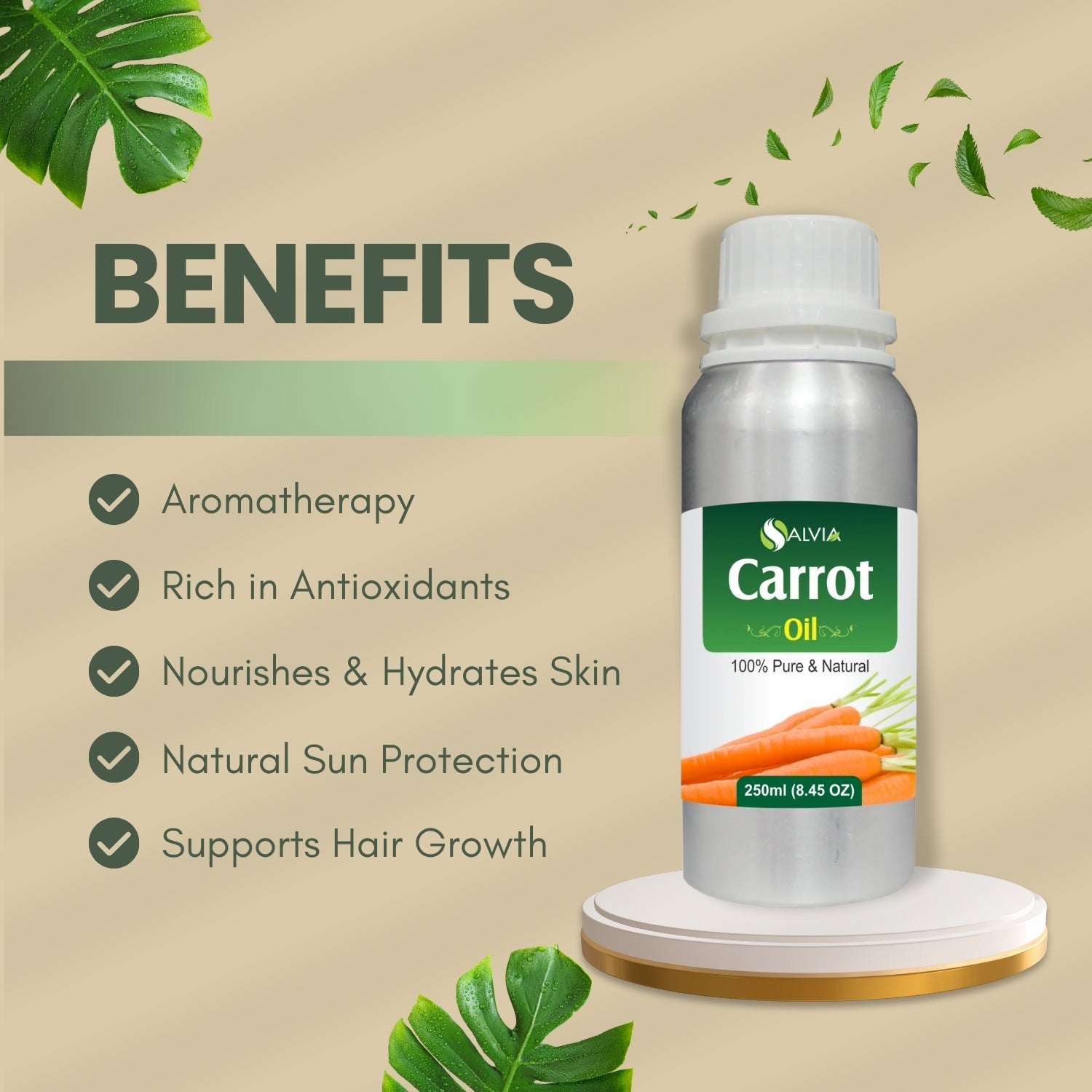 Carrot Oil (Daucus carota) Pure Undiluted Natural Essential Oil
