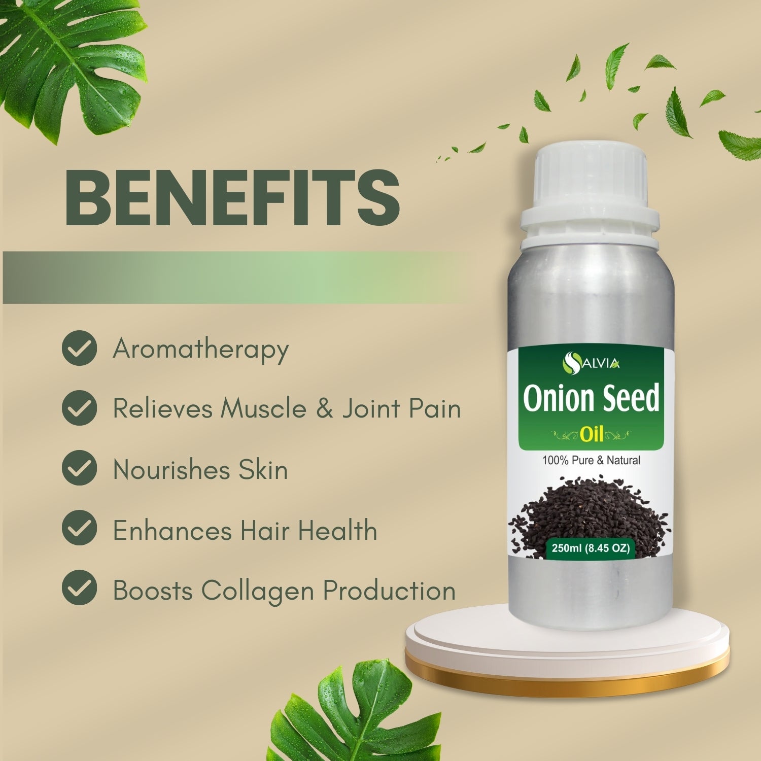 Onion Seed Oil (Allium Cepa) 100% Natural Pure Carrier Oil