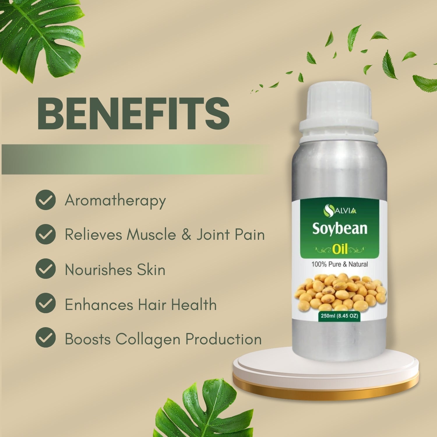Soybean Oil (Glycine Max) 100% Natural Carrier Oil