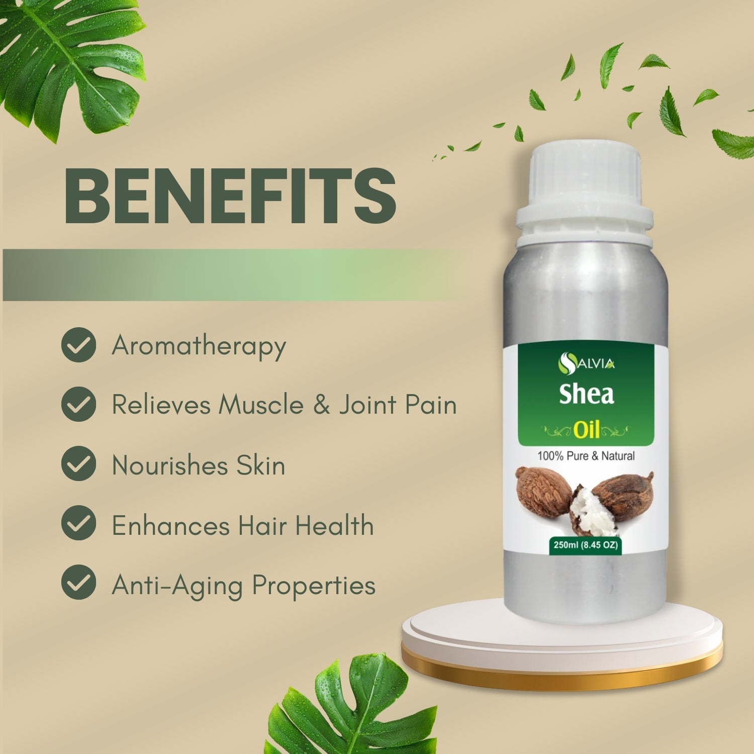 Shea Oil (Butyrospermum Parkii) Pure Natural Undiluted & Refined Carrier Oil