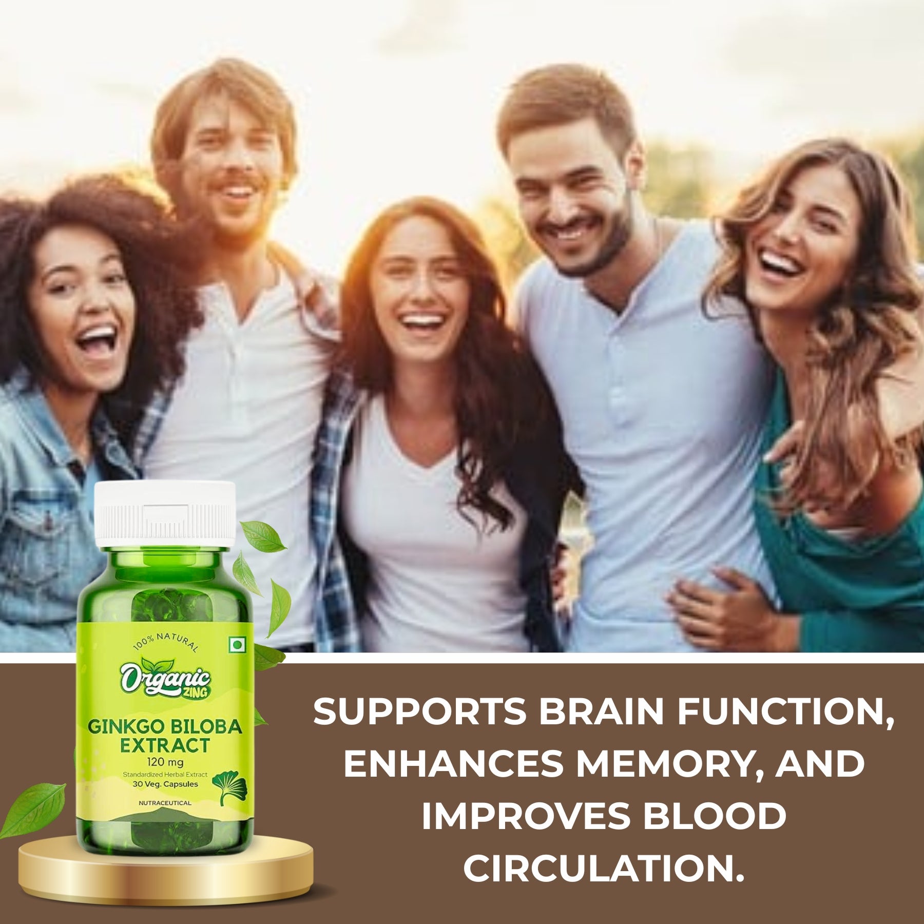 Ginkgo Biloba Extract 120mg - 30 Capsules
