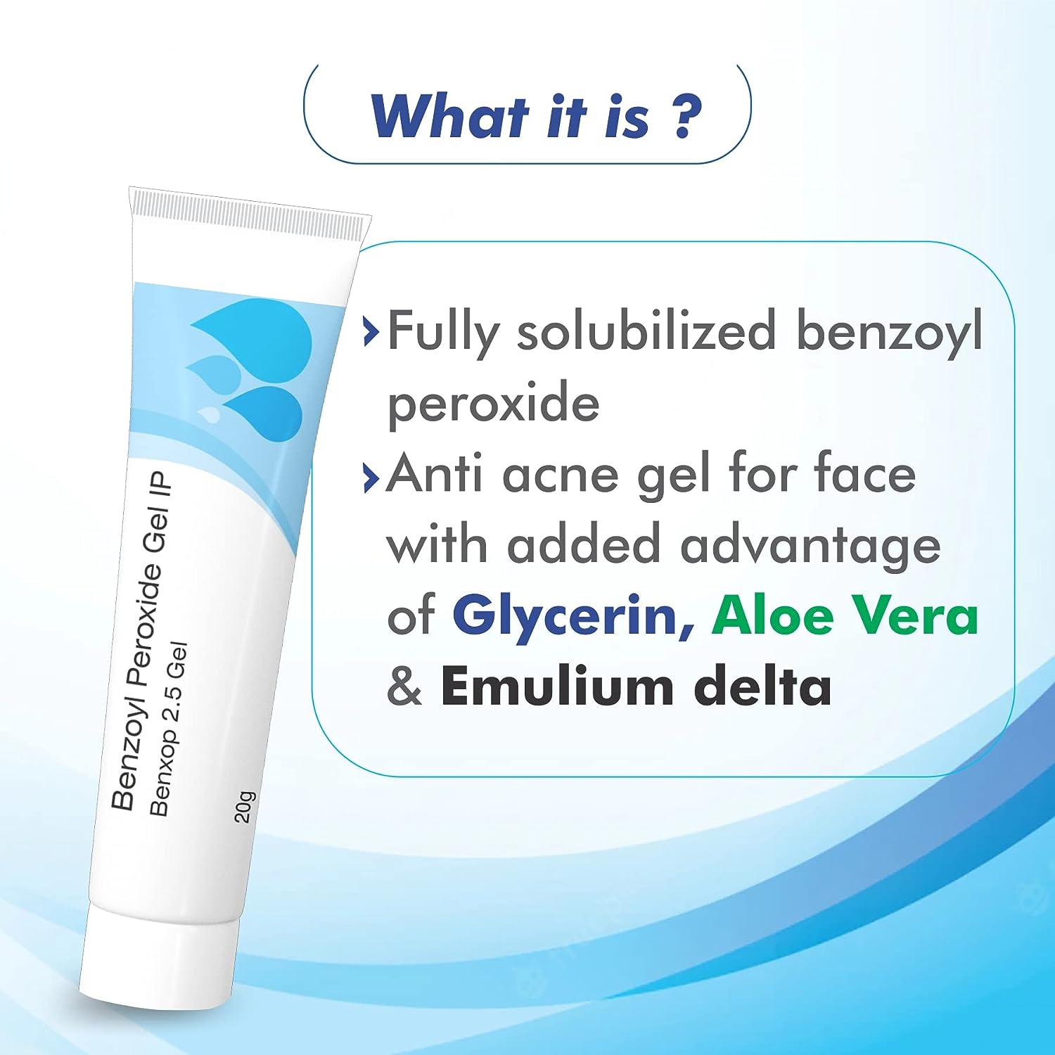 Salve Benxop Benzoyl Peroxide 2.5% Pimples Cream - 20 GM (0.70 Oz) | Effective Acne Treatment