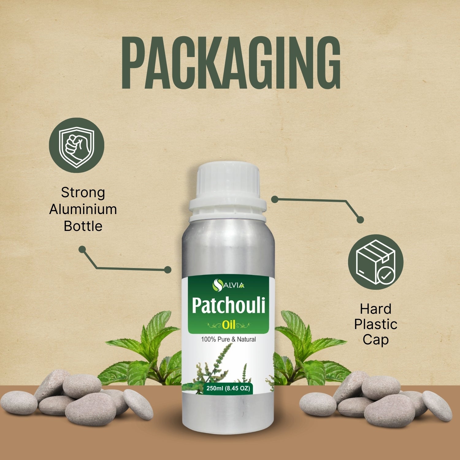 Patchouli Oil (Pogostemon Cablin) Pure Natural Essential Oil Therapeutic Grade Premium Quality Aromatic Oil