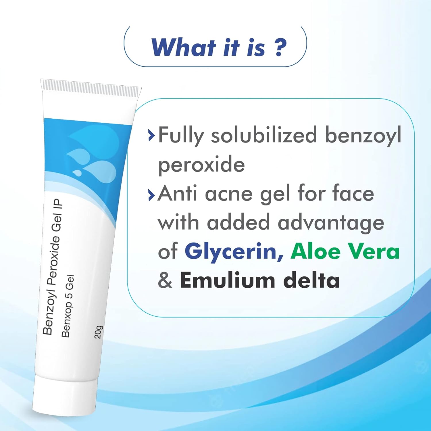 Salve Benxop Benzoyl Peroxide 5% Pimples Cream - 20g (0.70 Fl Oz) | Effective Acne Treatment