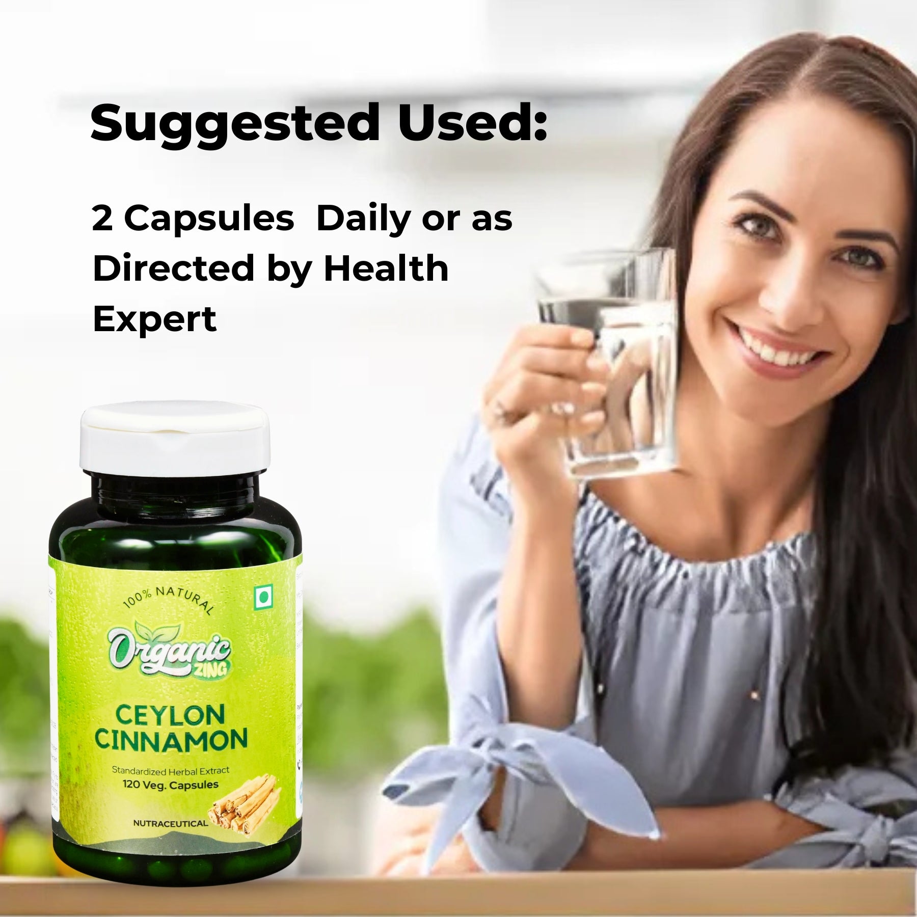 Ceylon Cinnamon Supplement- 120 Capsules