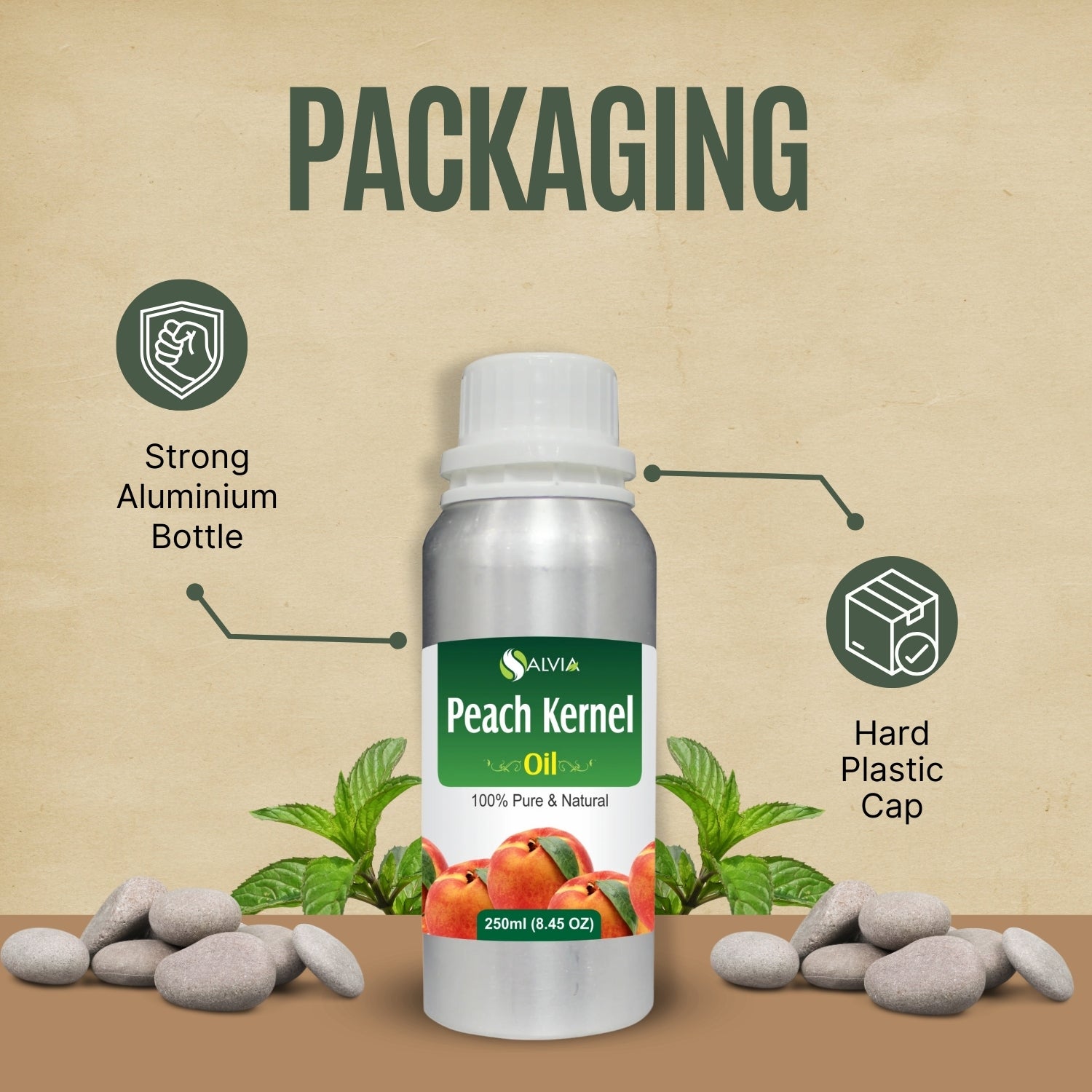 Peach Kernel Oil (Prunus persica) 100% Natural Pure Carrier Oil Nourishes & Moisturizes Skin, Manages Premature Aging, Promotes Healthy Hair