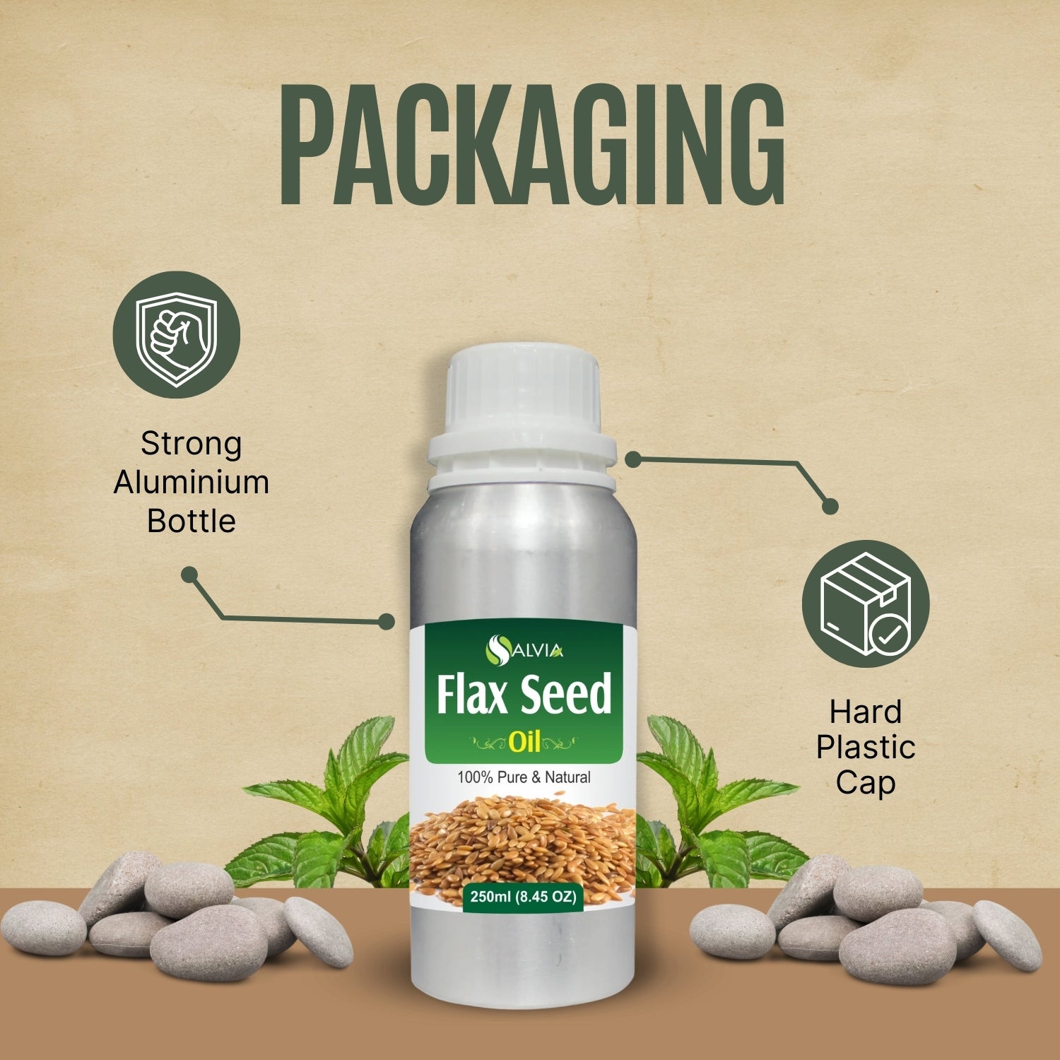 Flax Seed Oil (Linum Usitatissimum) Pure & Natural Carrier Oil
