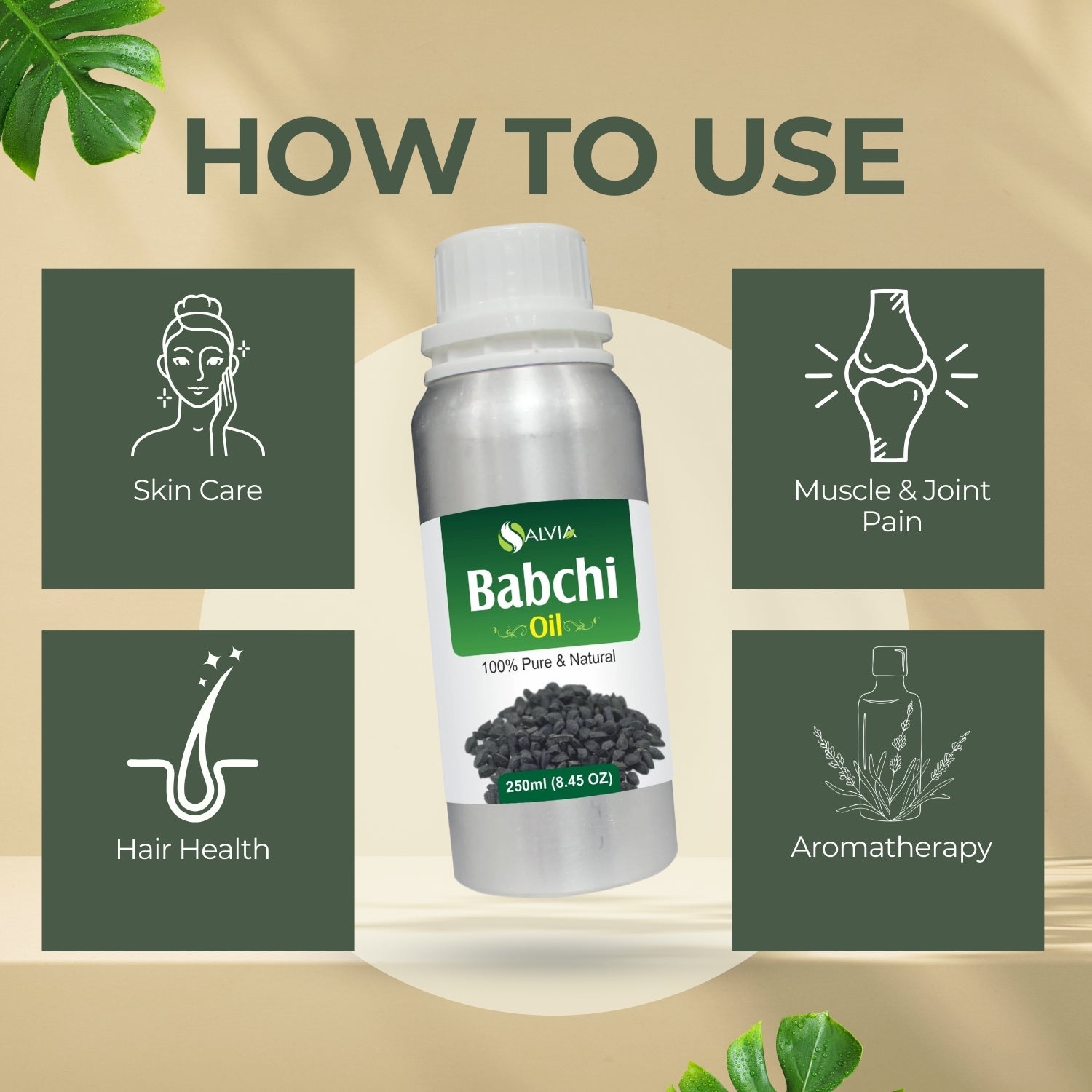 Babchi Oil (Psoralea Corylifolia) 100% Carrier Oil