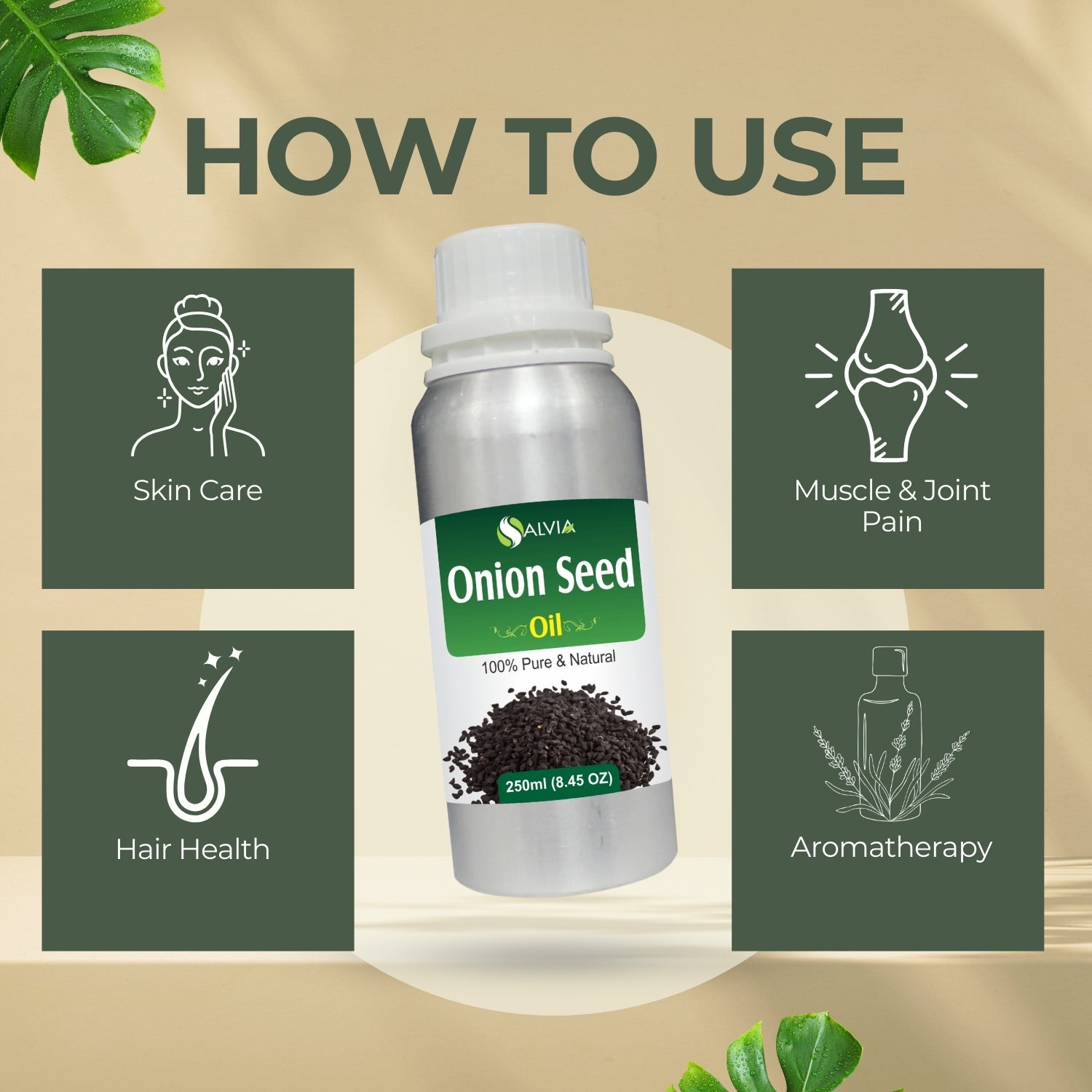 Onion Seed Oil (Allium Cepa) 100% Natural Pure Carrier Oil