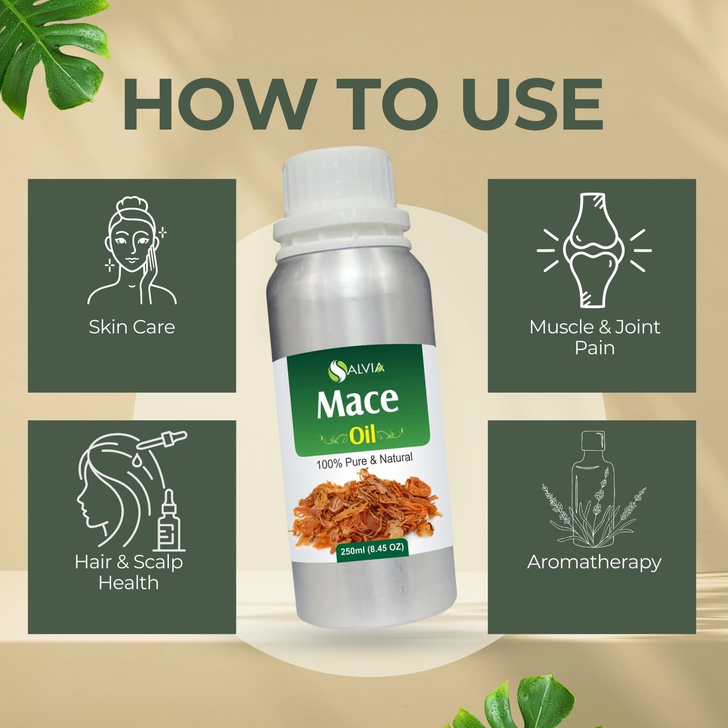 Mace Oil (Leptospermum-Scoparium) Pure & Natural Undiluted Essential Oil