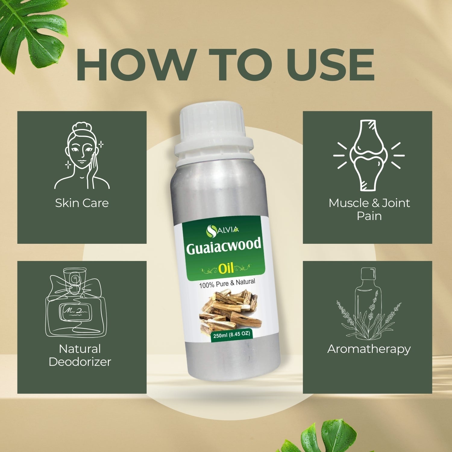 Guaiacwood Oil (Bulnesia Sarmientoi) 100% Natural Pure Essential Oil