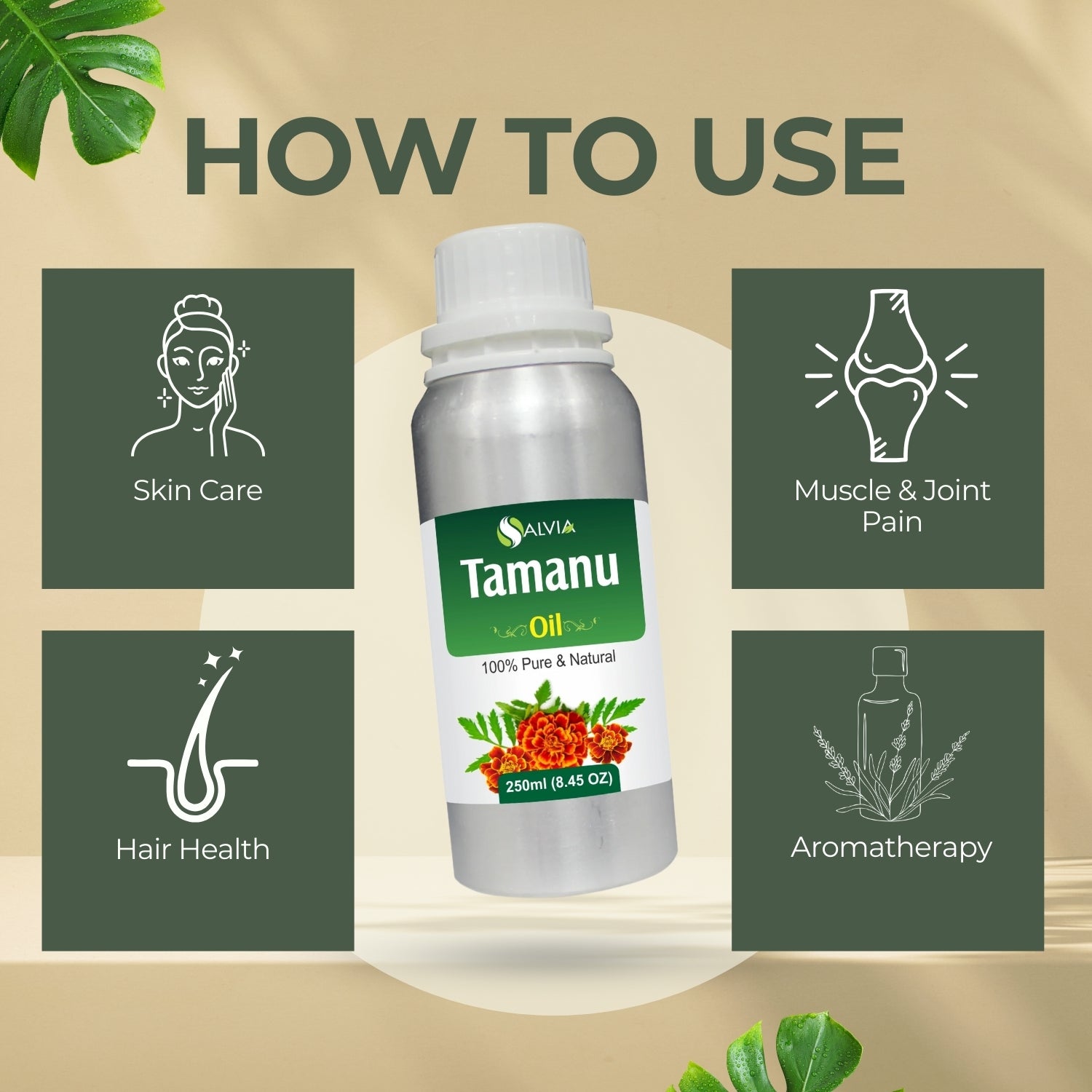 Tamanu Oil 100% Pure Natural Unrefined Carrier Oil