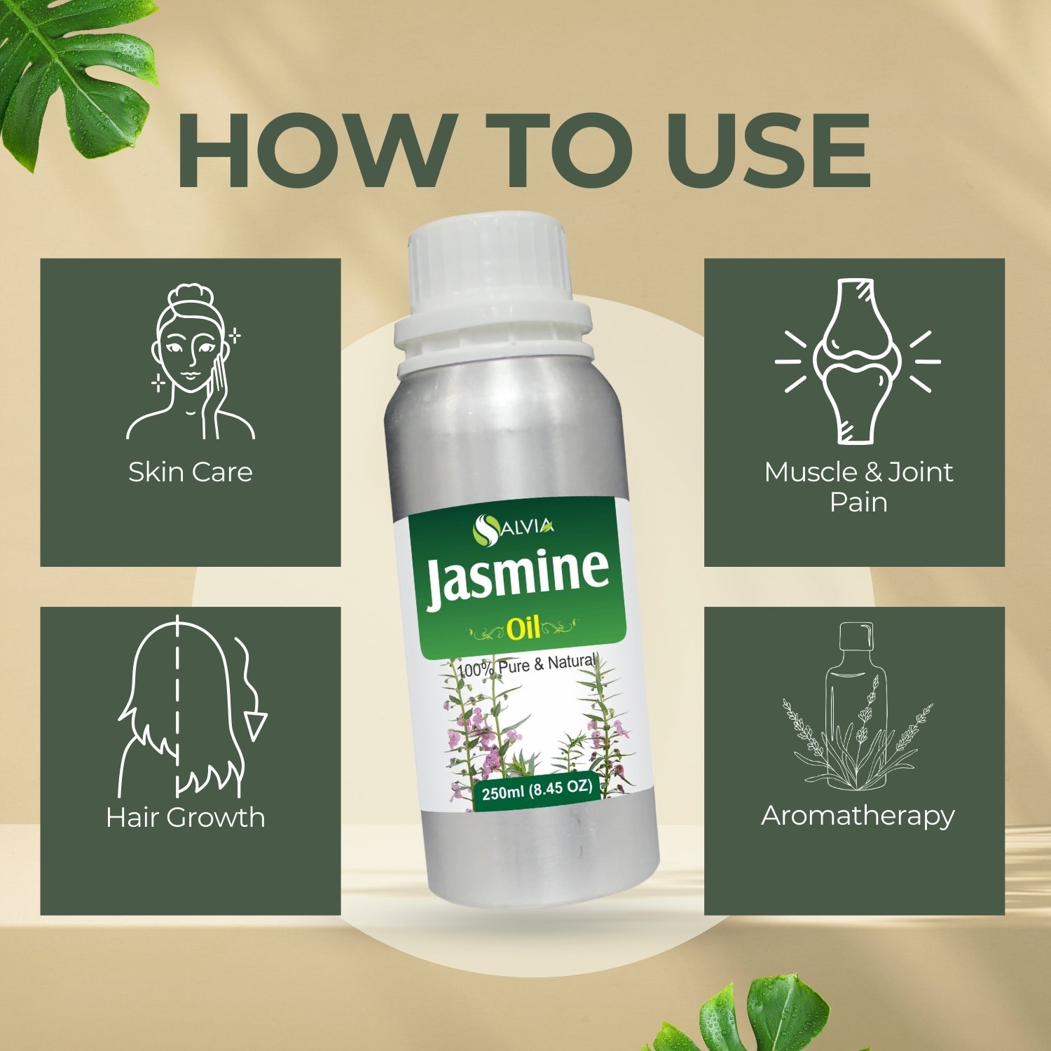 Pure Jasmine Essential Oil for Hair