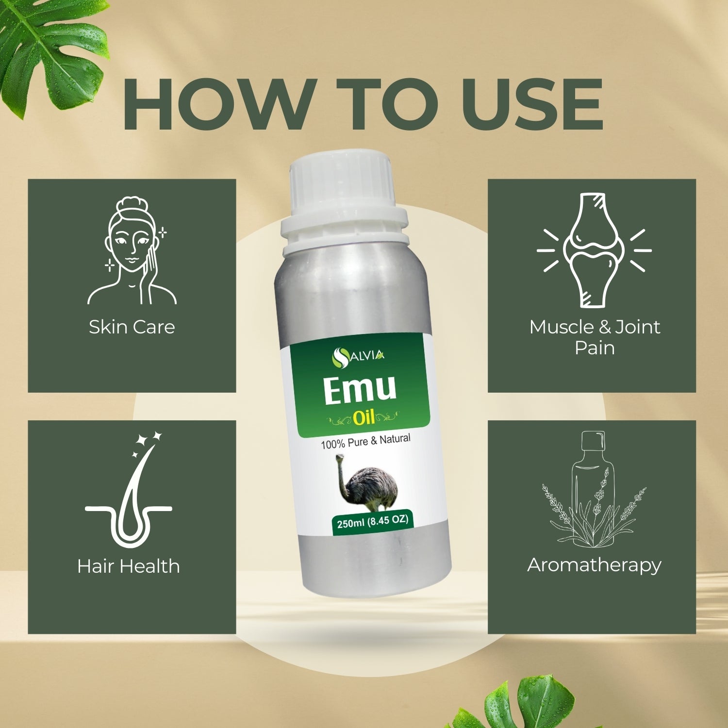 Emu Oil 100% Natural Carrier Oil