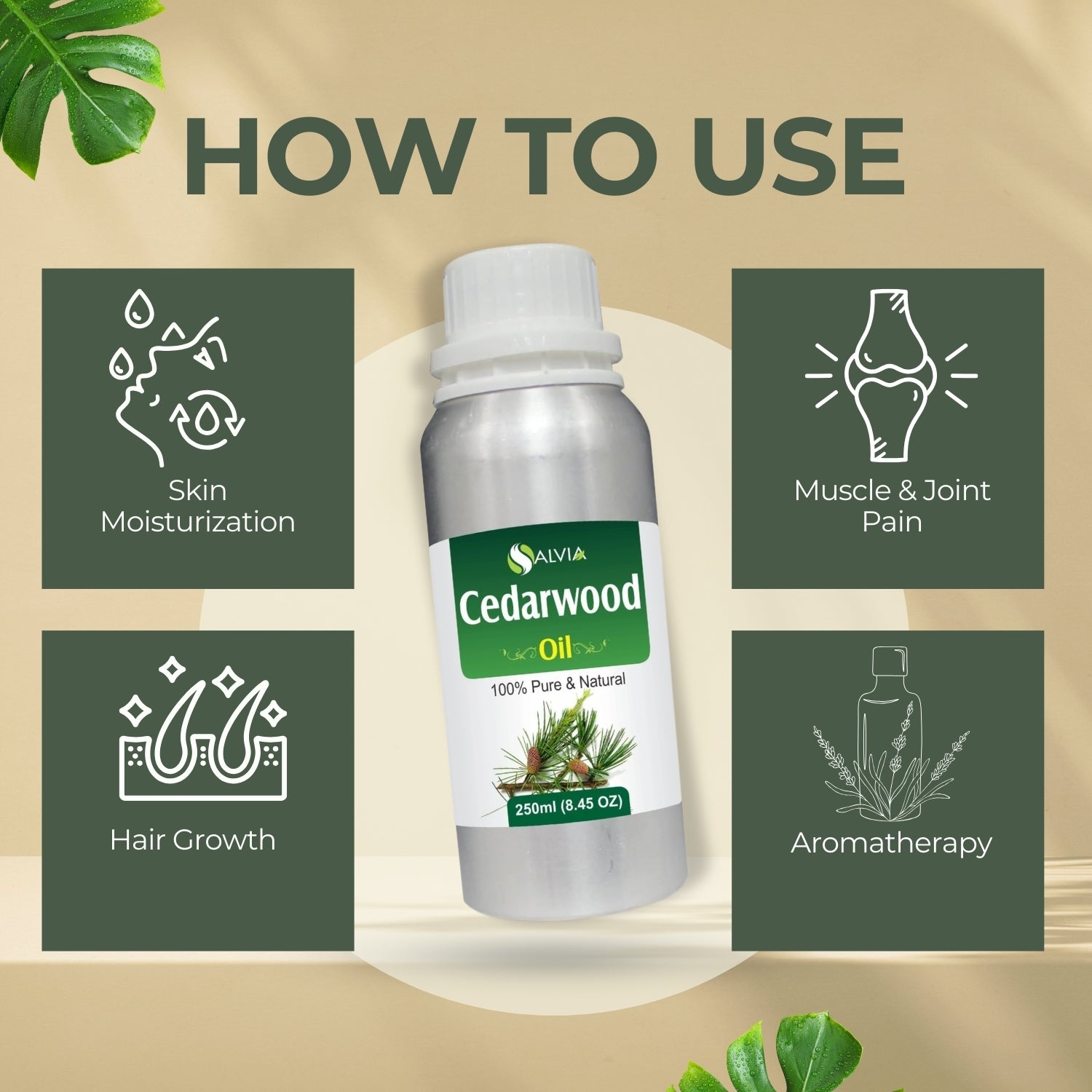 Cedarwood Oil 100% Natural Essential Oil