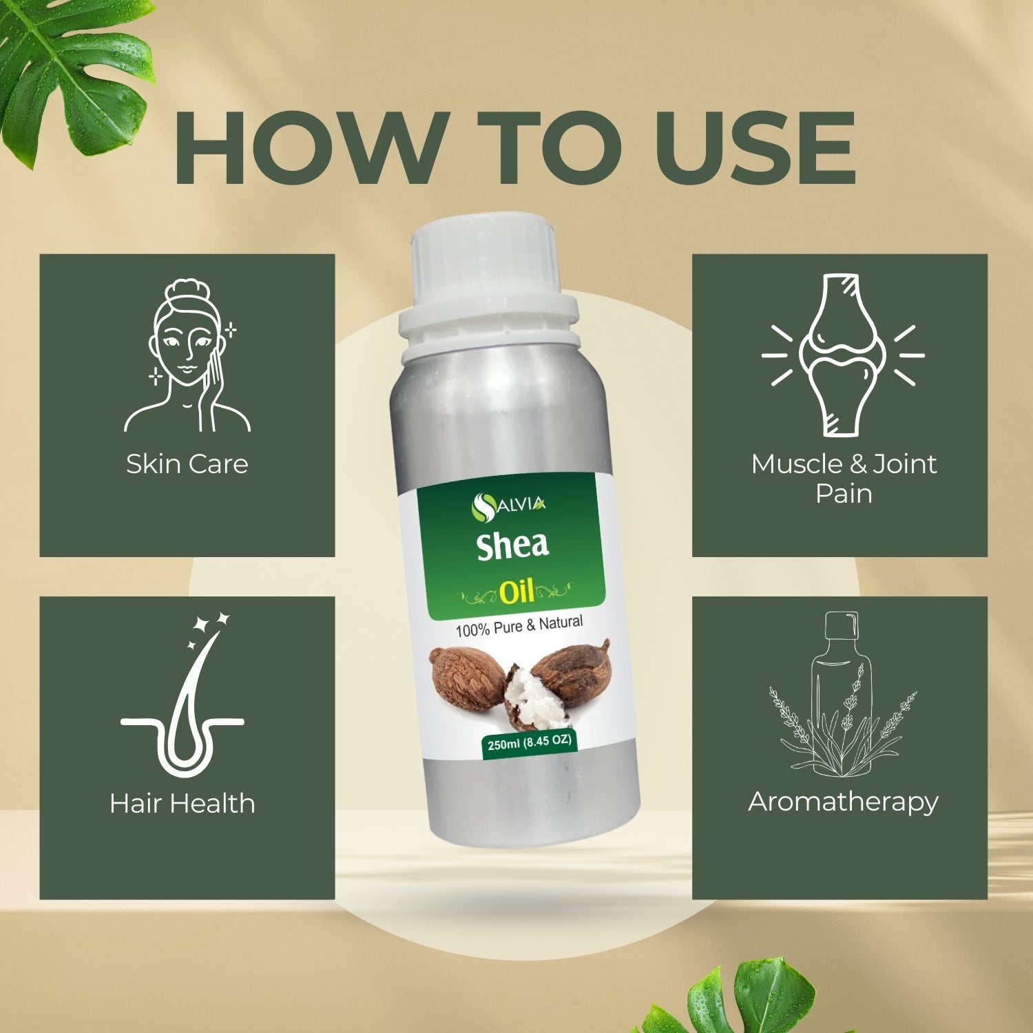 Shea Oil (Butyrospermum Parkii) Pure Natural Undiluted & Refined Carrier Oil