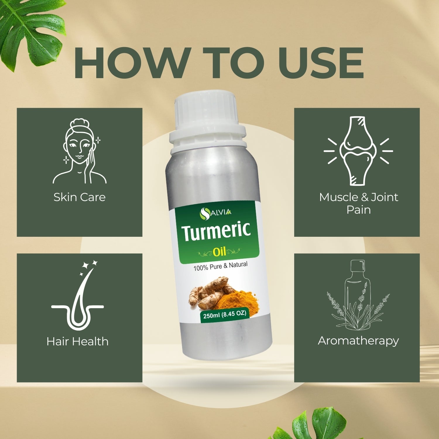 Turmeric Oil for Skincare and Hair care