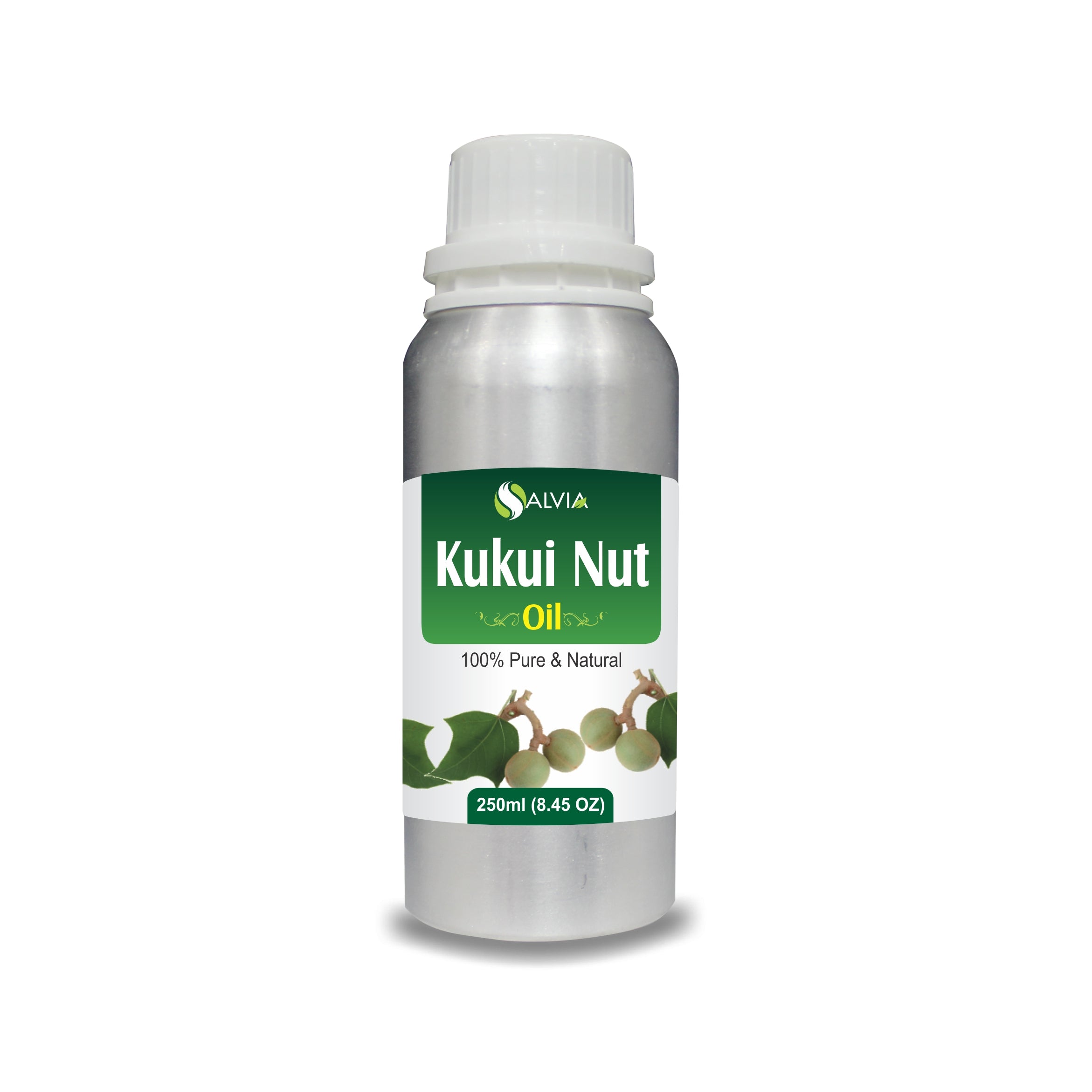 Kukui Nut (Aleurites Moluccans) Oil 100% Natural Pure Carrier Oil Moistures & Hydrates Skin, Anti-Aging Properties, Collagen Production & More
