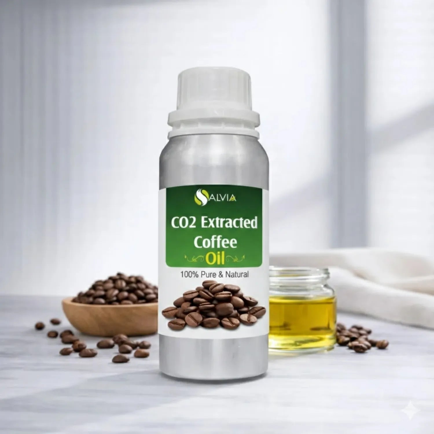 Salvia CO2 Extracted Coffee Oil, Antioxidant Rich, Skin Firming, Under-Eye Care, Energizing Aroma