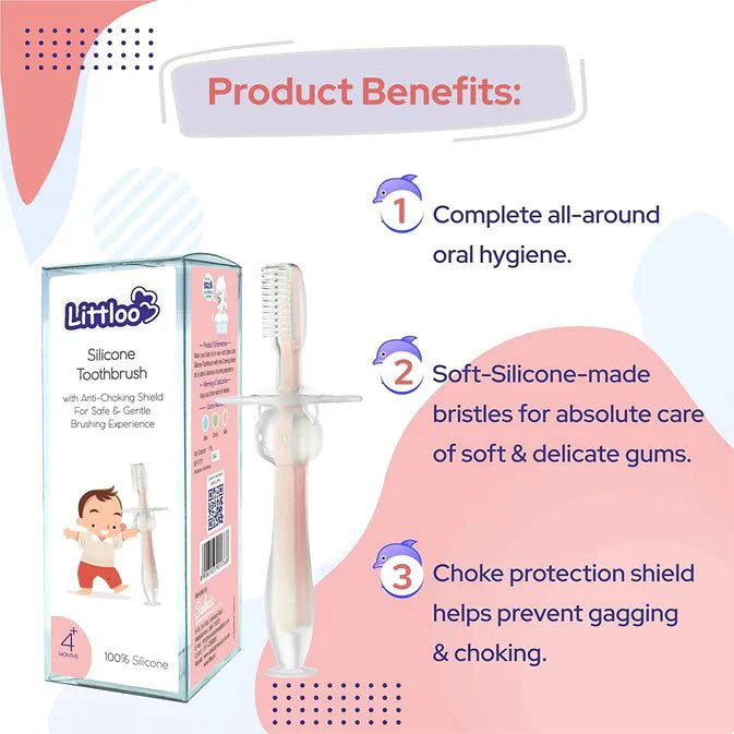 Littloo Littloo Littloo Baby Toothbrush (Plastic Anti-Choke)