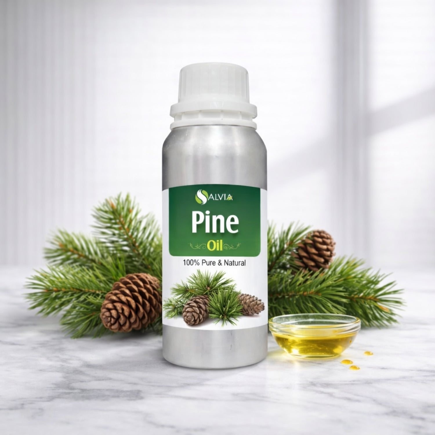 Salvia Pine Essential Oil, 100% Pure & Undiluted, Fresh Woody Scent, Scalp Clarifying, Invigorating