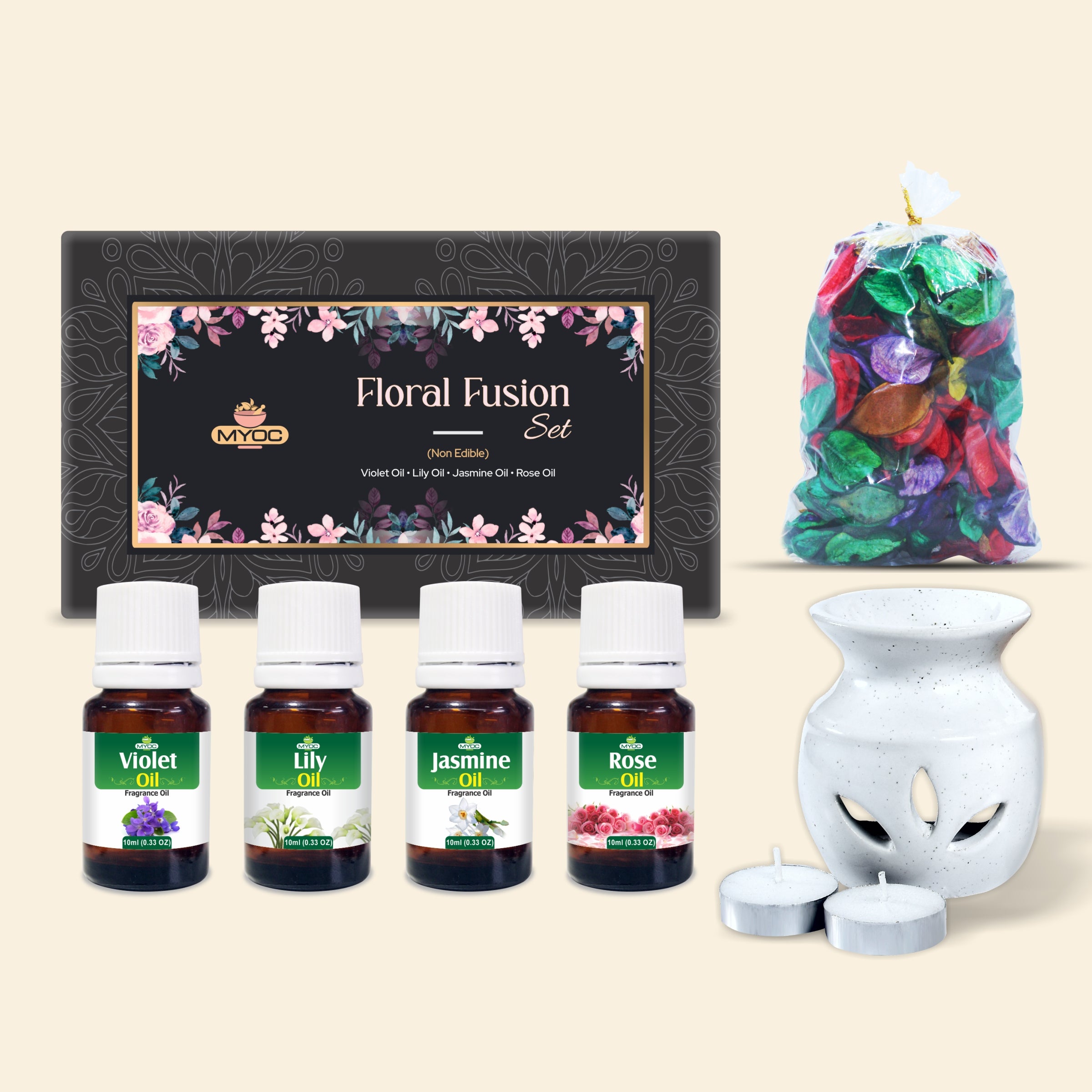 Salvia Gifts,Fragrances Oil Set,Aromatherapy Combo Floral Fusion Gift Combo Kit