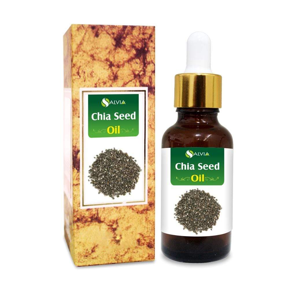 Salvia Natural Carrier Oils 10ml Chia Seed Oil (Salvia hispanica) 100% Natural & Pure Carrier Oil Restores Skinâ€™s Moisture, Excellent Moisturizing Properties, Reduces Dry & Flakiness