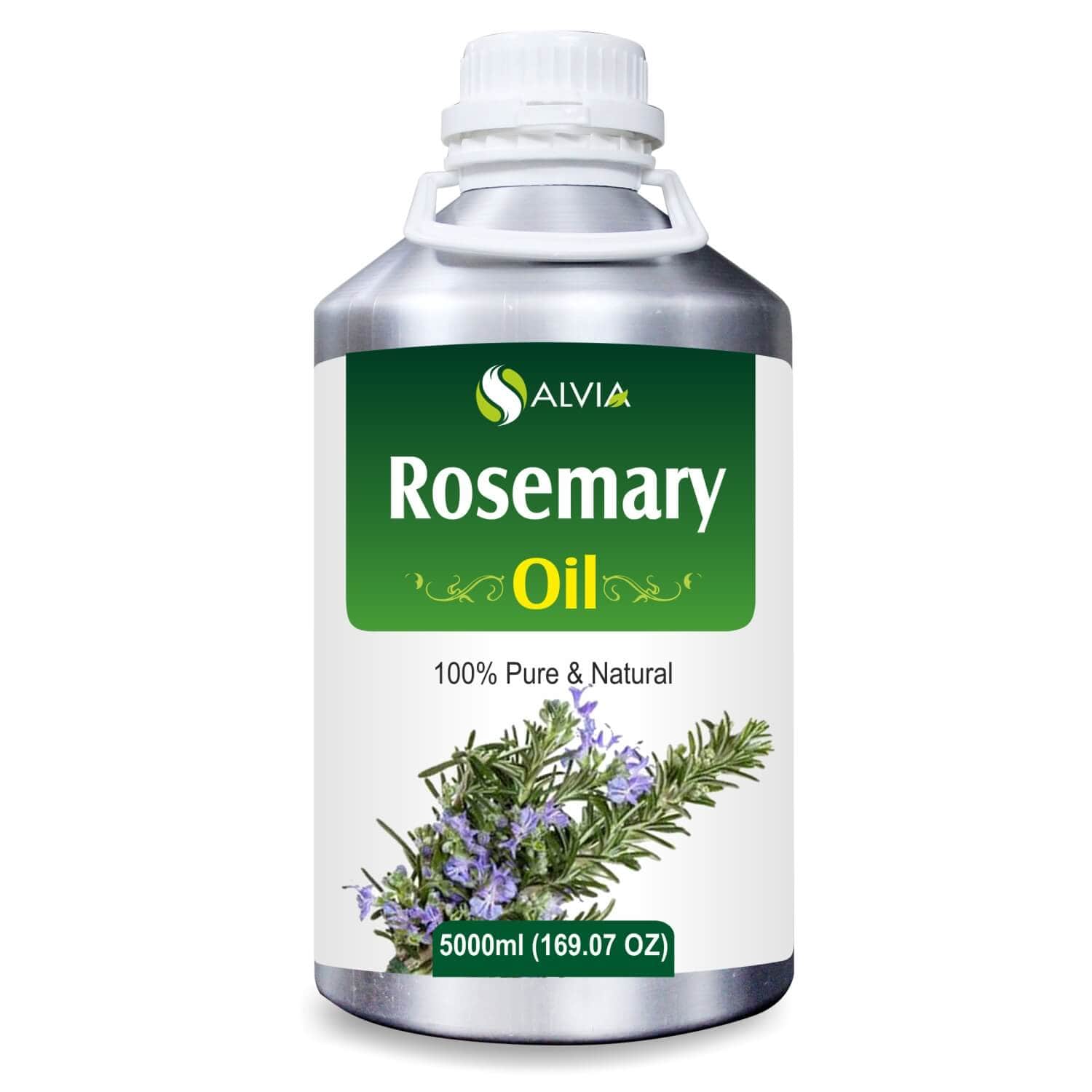 Salvia Natural Essential Oils,Hair Fall,Dandruff,Greasy Oil,Oil for Greasy Hair,Best Essential Oils for Skin 5000ml Rosemary Oil (Rosmarinus Officinalis) 100% Pure & Natural Essential Oil