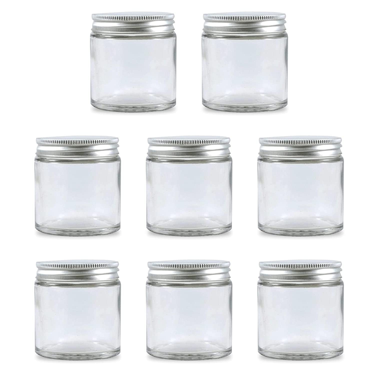 Shoprythm Packaging,Plastic Travel Bottles Pack of 4 Glass jar with ALUMINIUM CAP