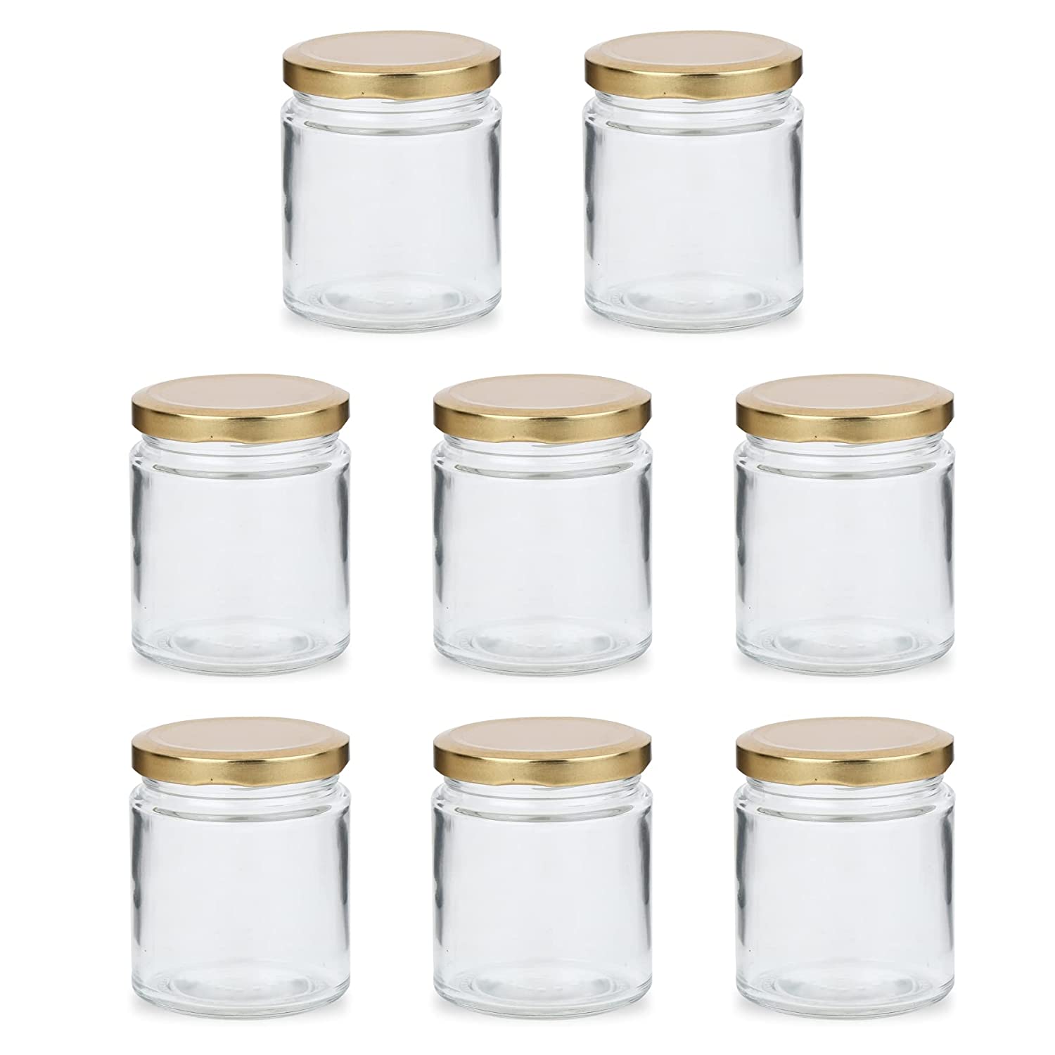 Glass jar with Golden lid