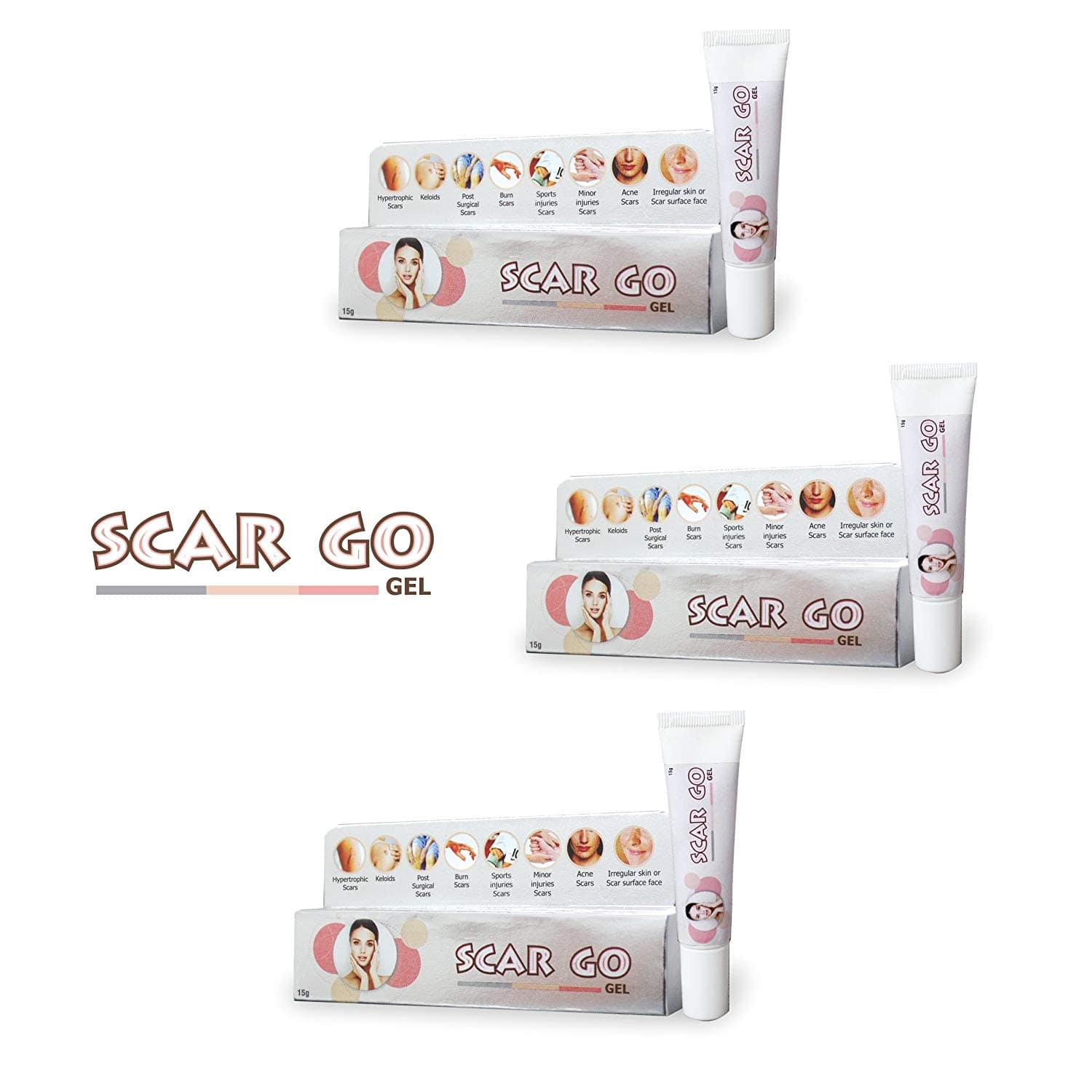 Shoprythm ScarGo,Anti Scar Gel Pack of 3 Salvia Scar Go Scar Removal Gel for Scars