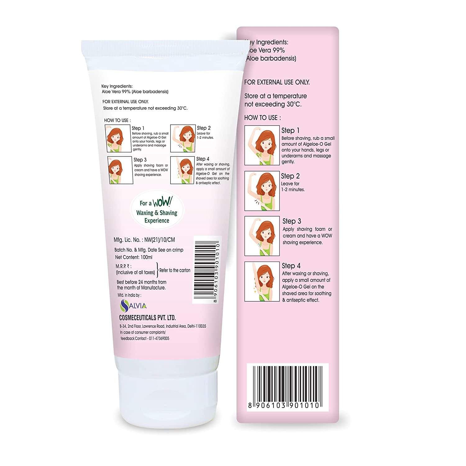 ALGELOE-O Gel Pre & After Hair Removal Jasmine Gel - Shoprythm