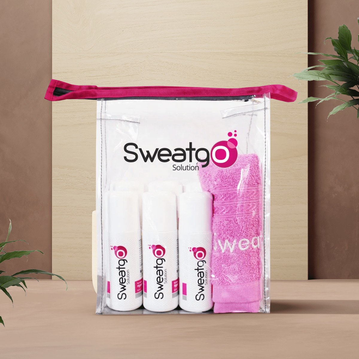 shoprythmindia Hyperhidrosis Combo Copy of Sweatgo Bundle (Hand Towel, Carry Bag Sweatgo Solution pack of 6)