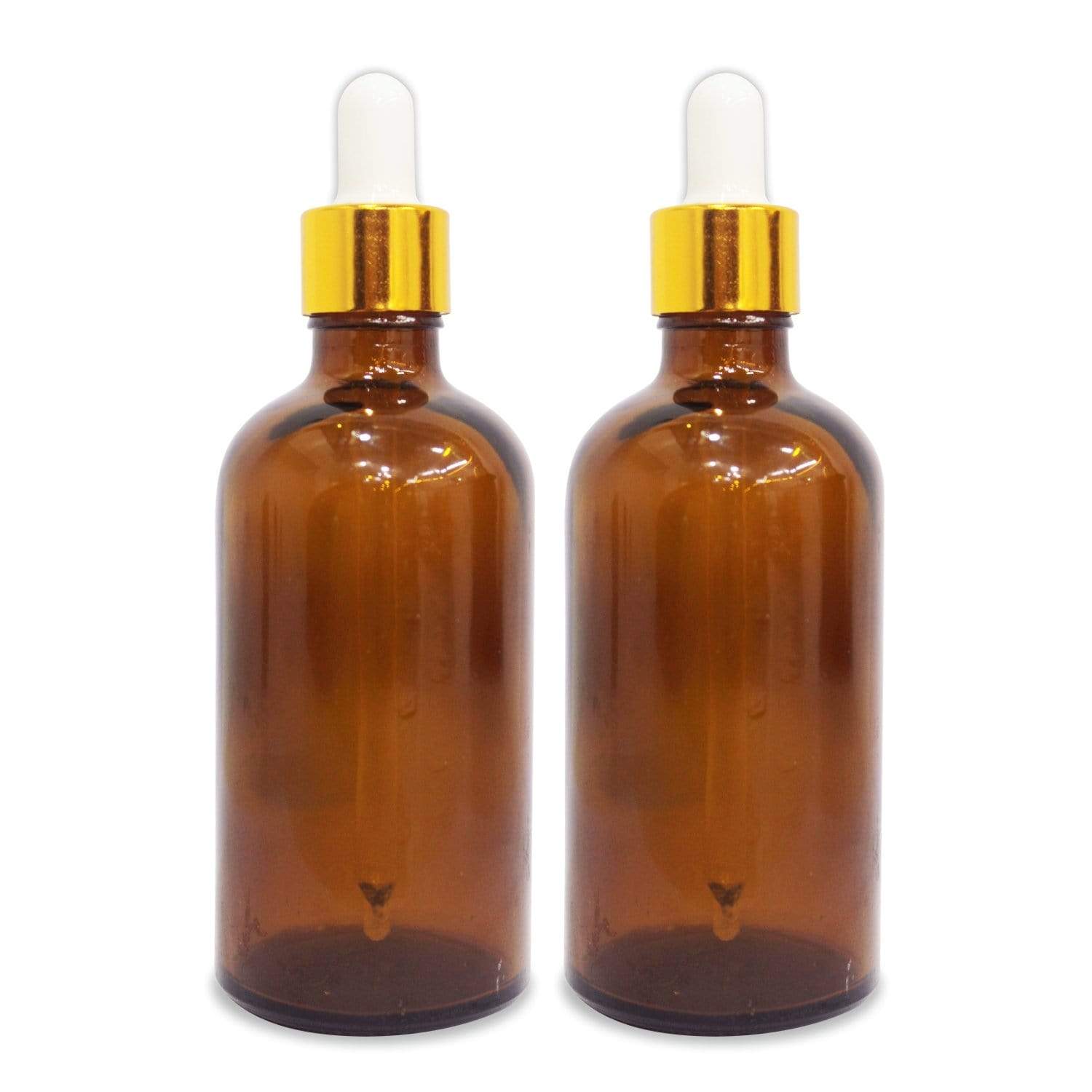 shoprythmindia Packaging Shoprythm Glass Amber bottle with golden dropper & Funnel 4 Oz (2 Pack )