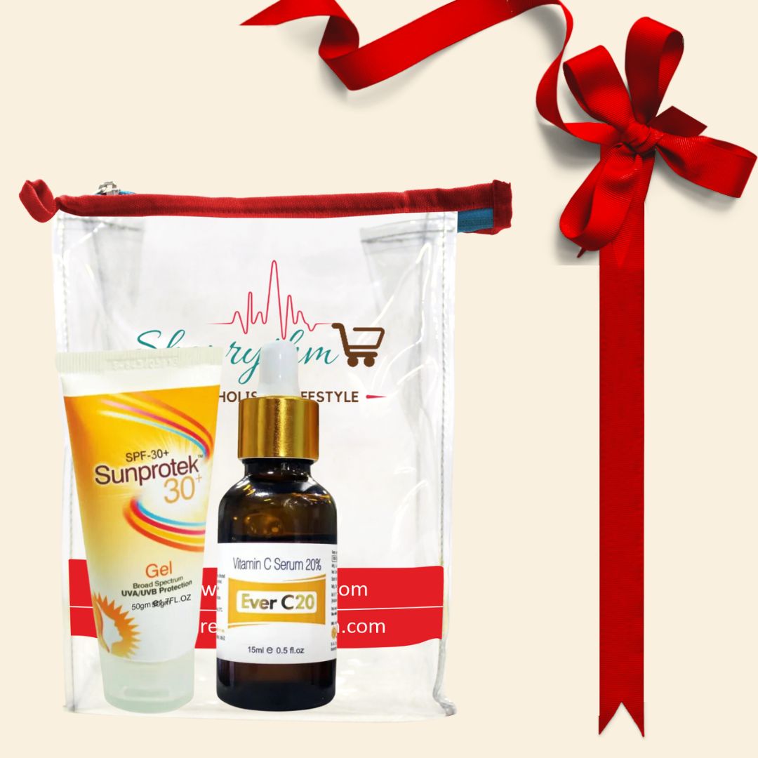 shoprythmindia Suncare Combo,Ever-C20 Ever C 20 Serum & Sunprotek 30 Gift Combo Kit