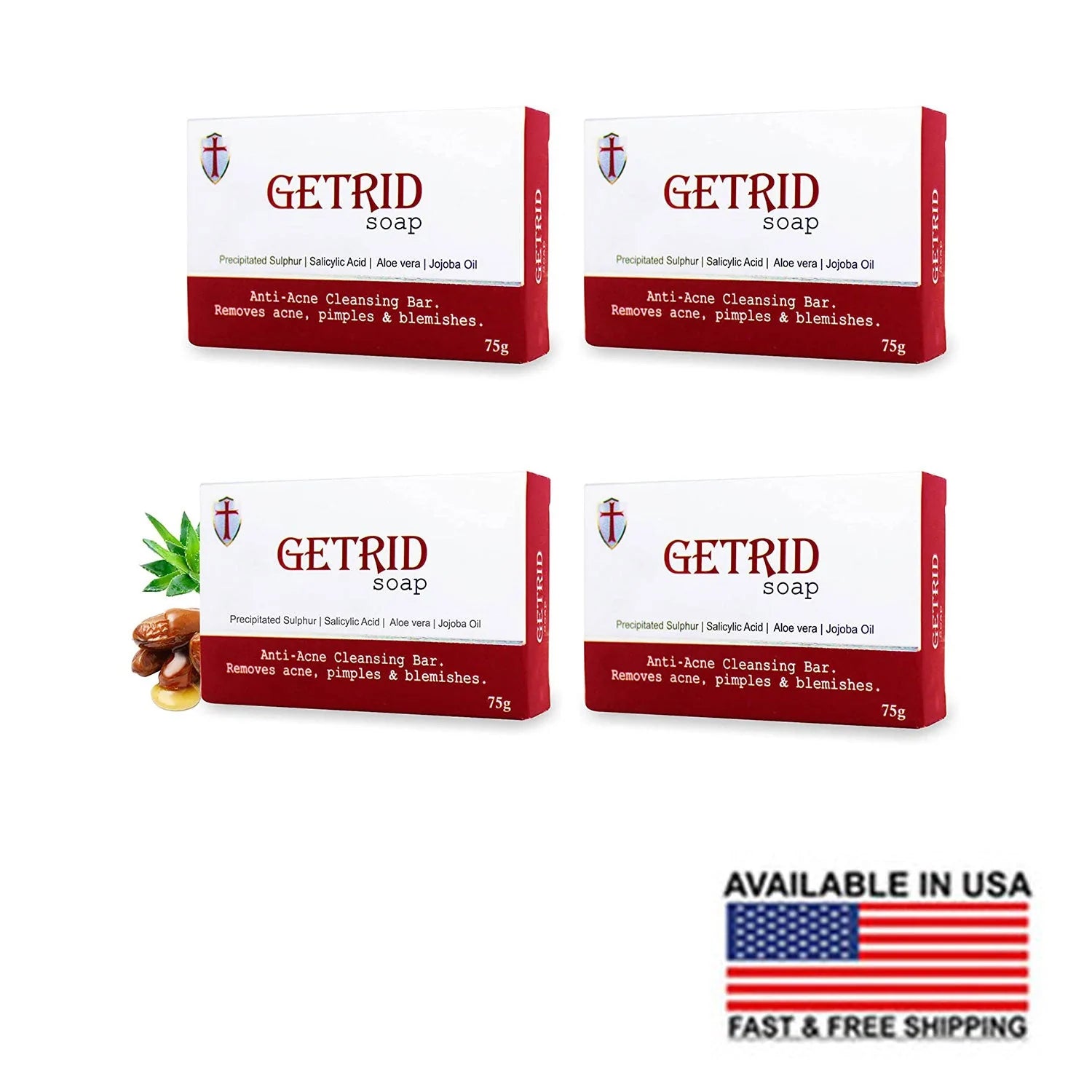 shoprythmindia United States Pack of 4 Getrid Body Soap for USA